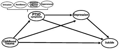 The Mediation Effect of Hyperarousal Symptoms on the Relationship Between Childhood Physical Abuse and Suicidal Ideation of Patients With PTSD